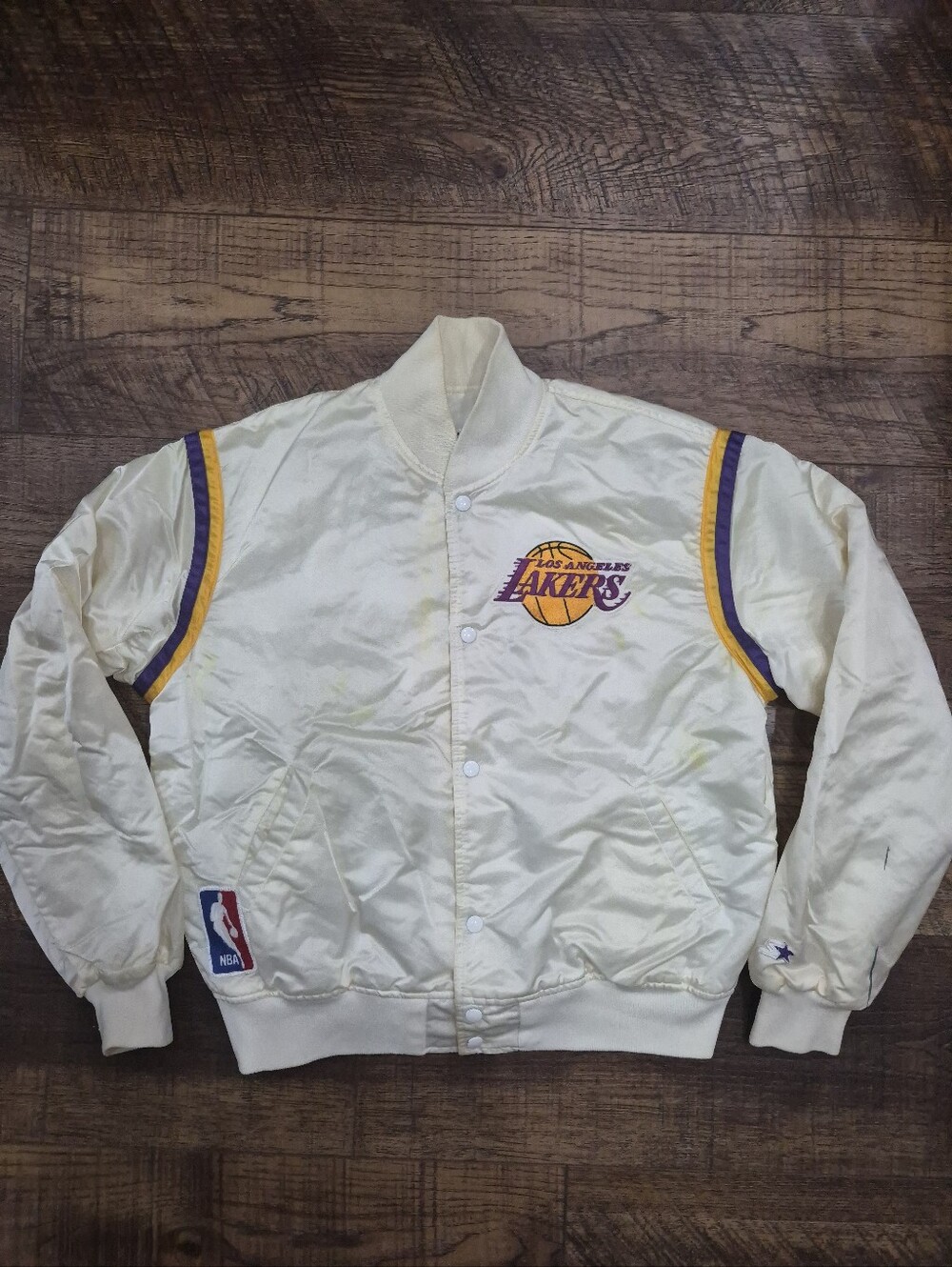 Vintage Rare 90's Men's Starter Los Angeles Lakers NBA Bomber Jacket Size Large